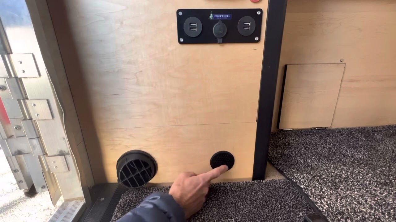 Chinese diesel heater installed in a Four Wheel Camper Hawk. #dieselheater #fourwheelcamper
