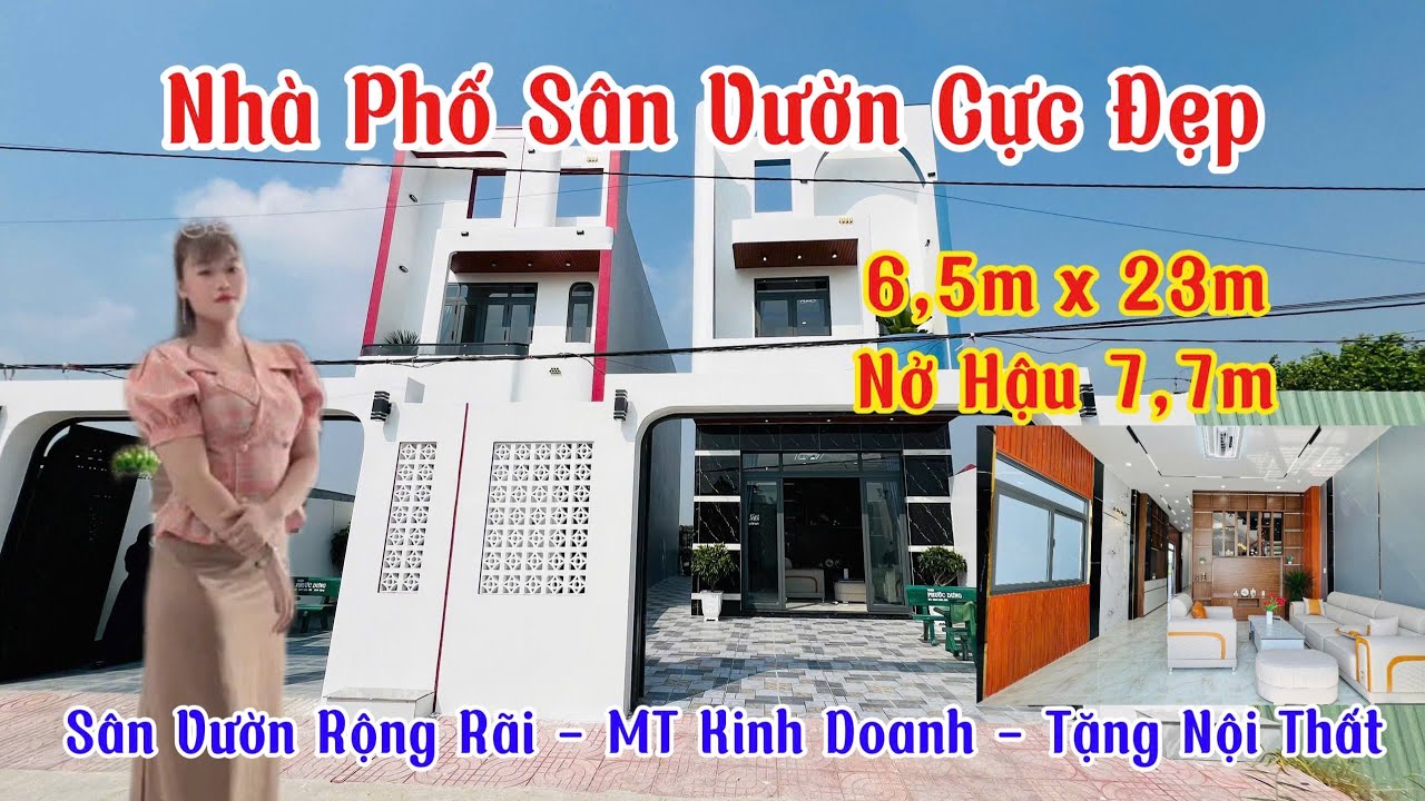 😱 Bất Ngờ Với Nhà Phố 6,5m x 23m | Sân Vườn Rộng Rãi – Ở & KD Quá Đỉnh #nhagiare #nhadep #nhavuon 