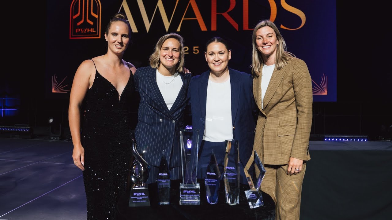 Discours des gagnantes | 2025 PWHL Award Speeches — Stacey, Cheverie, Desbiens, Poulin