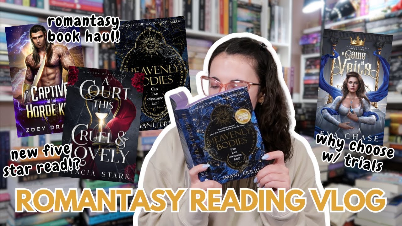 romantasy reading vlog ✨👑 reading hyped fantasy romance and a new favorite romance