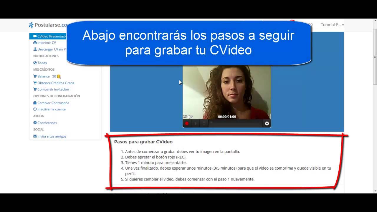 Postulante.com - Postulantes &iquest;C&oacute;mo grabar tu presentaci&oacute;n en video (CVideo)?