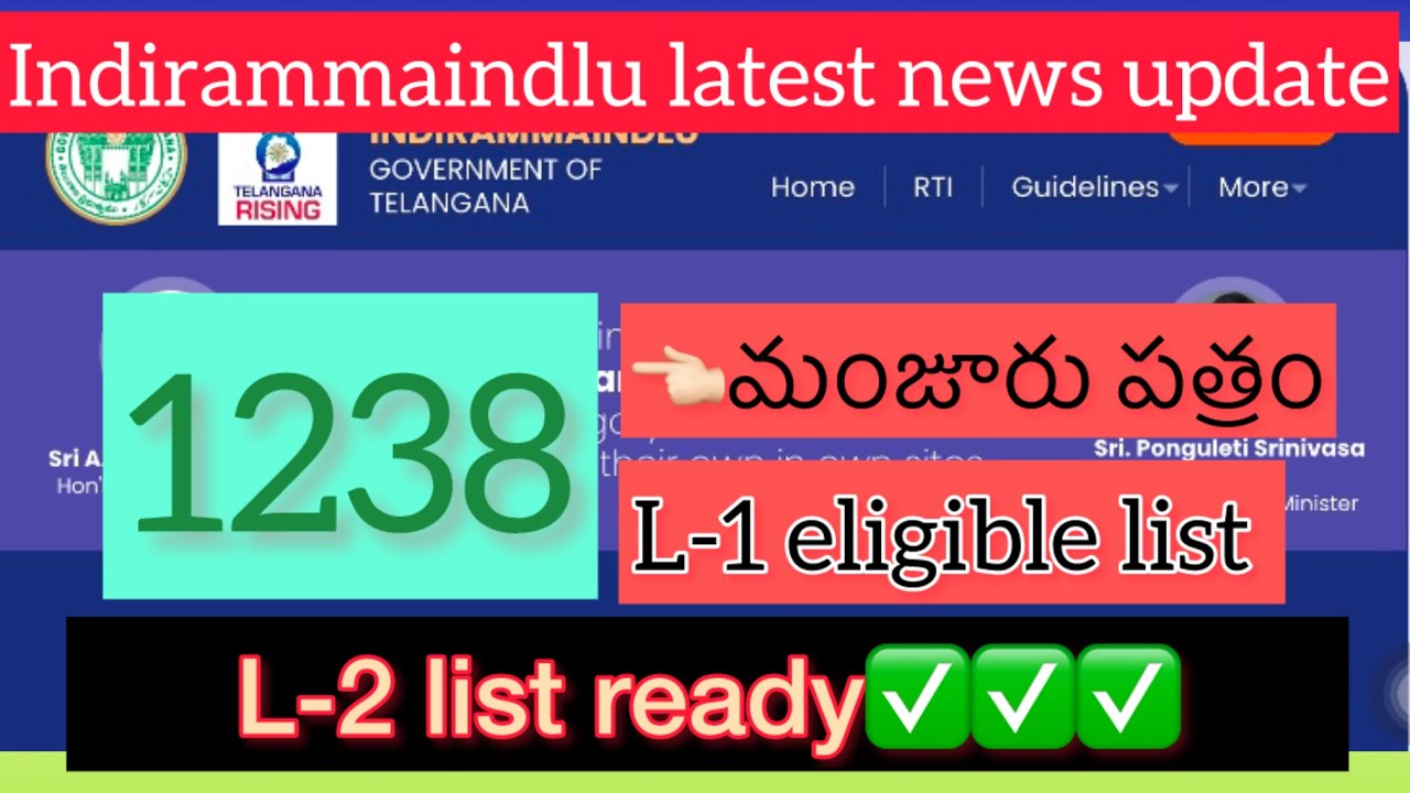 Indirammaindlu latest update2025||L-1L-2L-3 list ready||double bedroom ||L-2 list ready||viralvideo