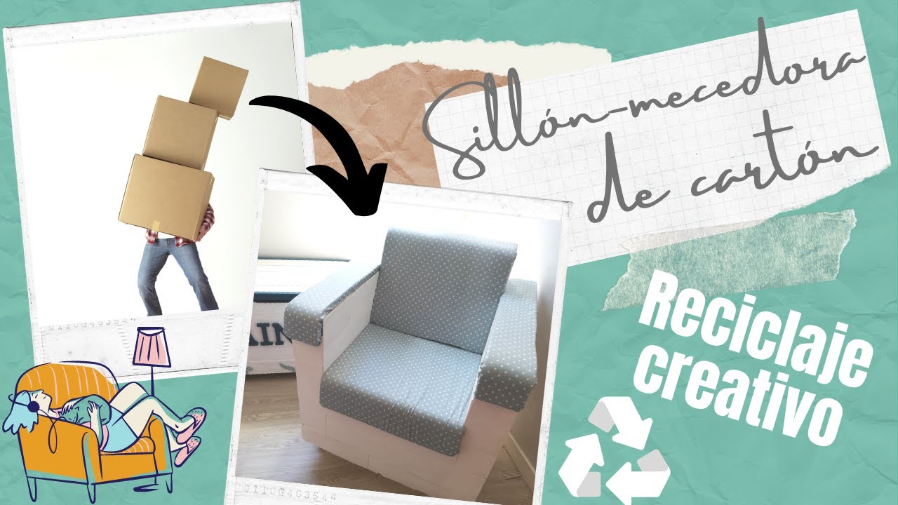 Cómo hacer un SILLÓN-MECEDORA de CARTÓN - ¡MUY RESISTENTE!