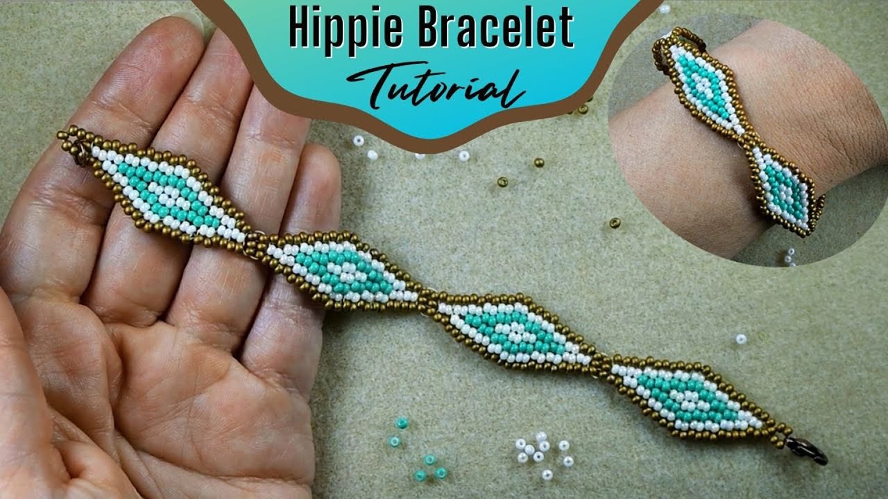 Hippie Double Brick Stitch Bracelet - July Morning Tutorial