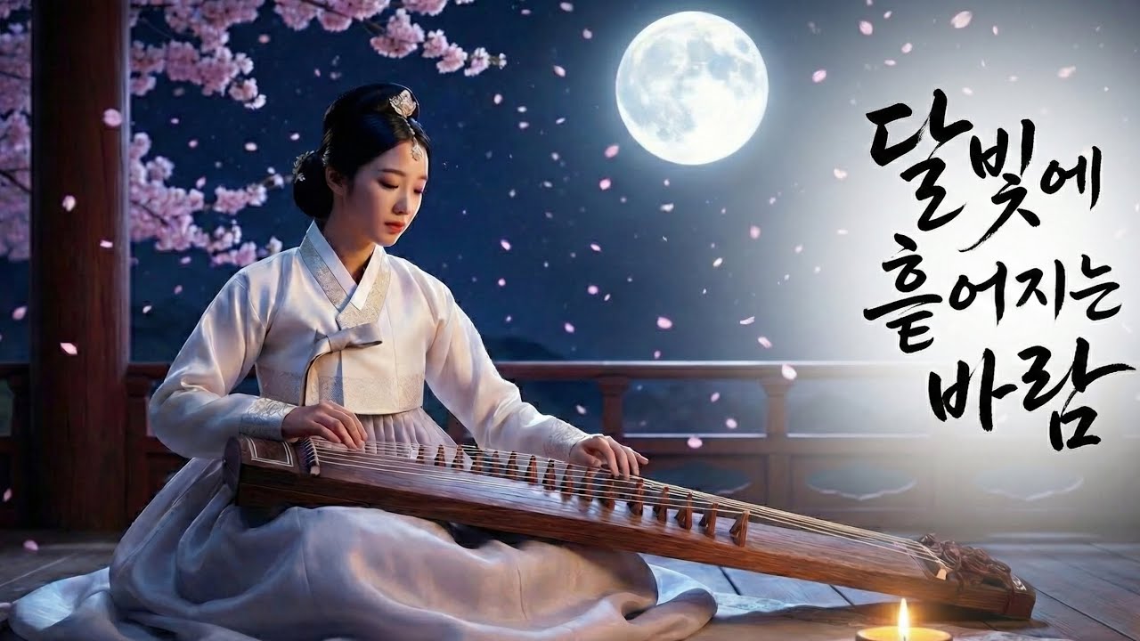 달빛에 흩어지는 바람 🎶  #달빛에 #바람 #그리움 #대금소리 #가야금 #연주 #국악