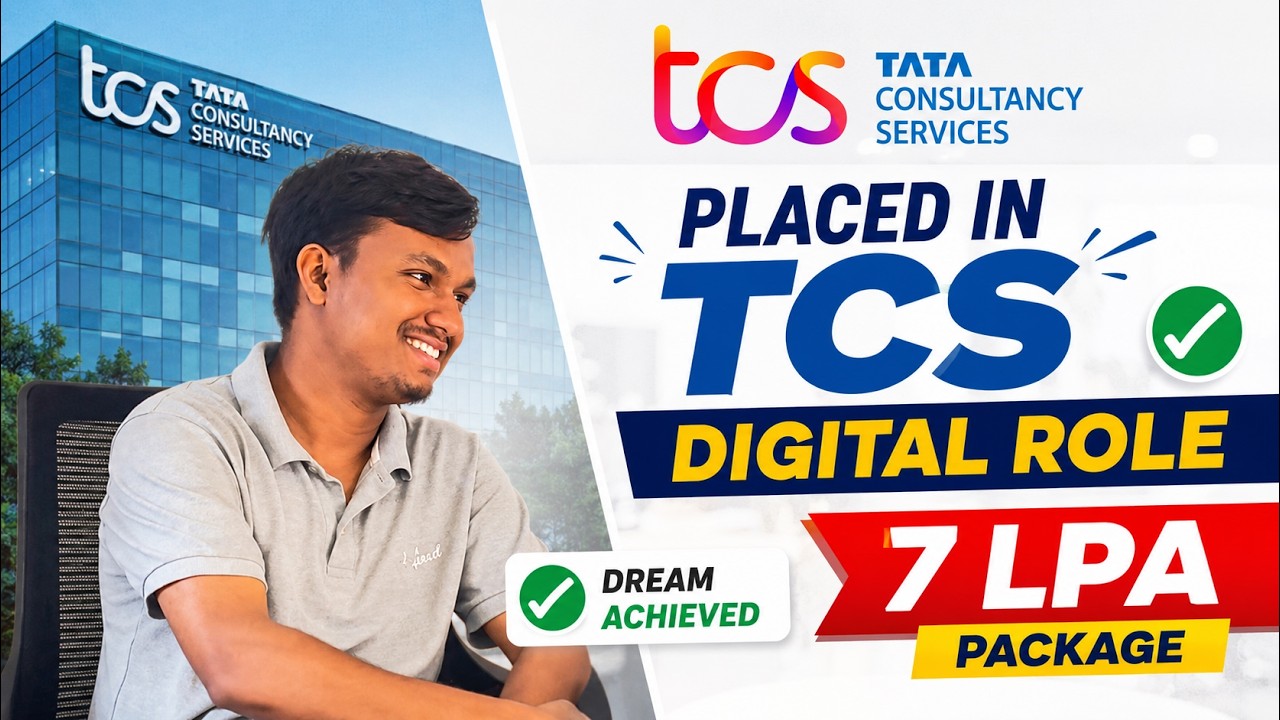 TCS Digital Role Placement 🔥 | 7 LPA Package | Full Interview Experience