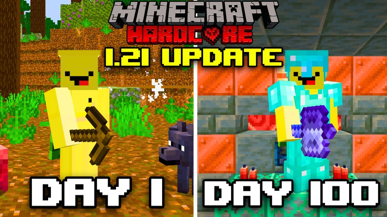 I Survived 100 Days in 1.21 HARDCORE Minecraft...