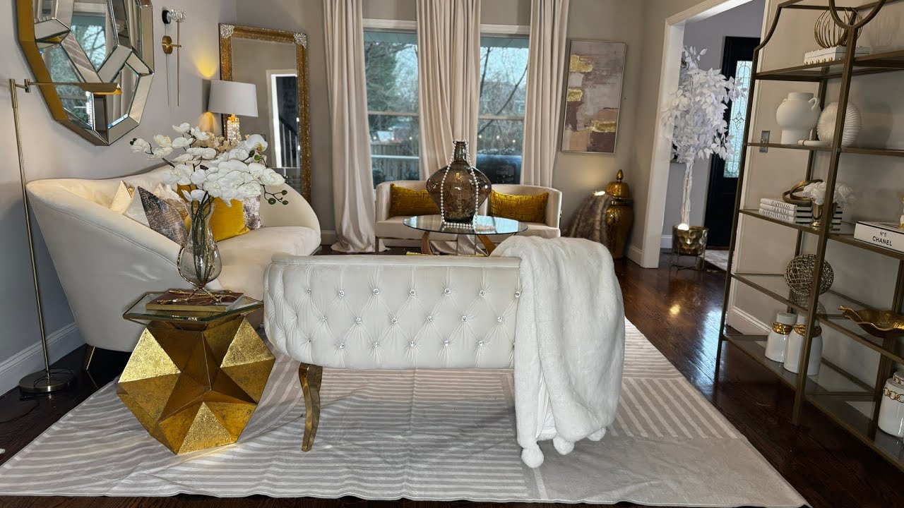 2025 Spring  GLAM Living Room Refresh!  NEW RUG!!!  How to decorate a living room for spring