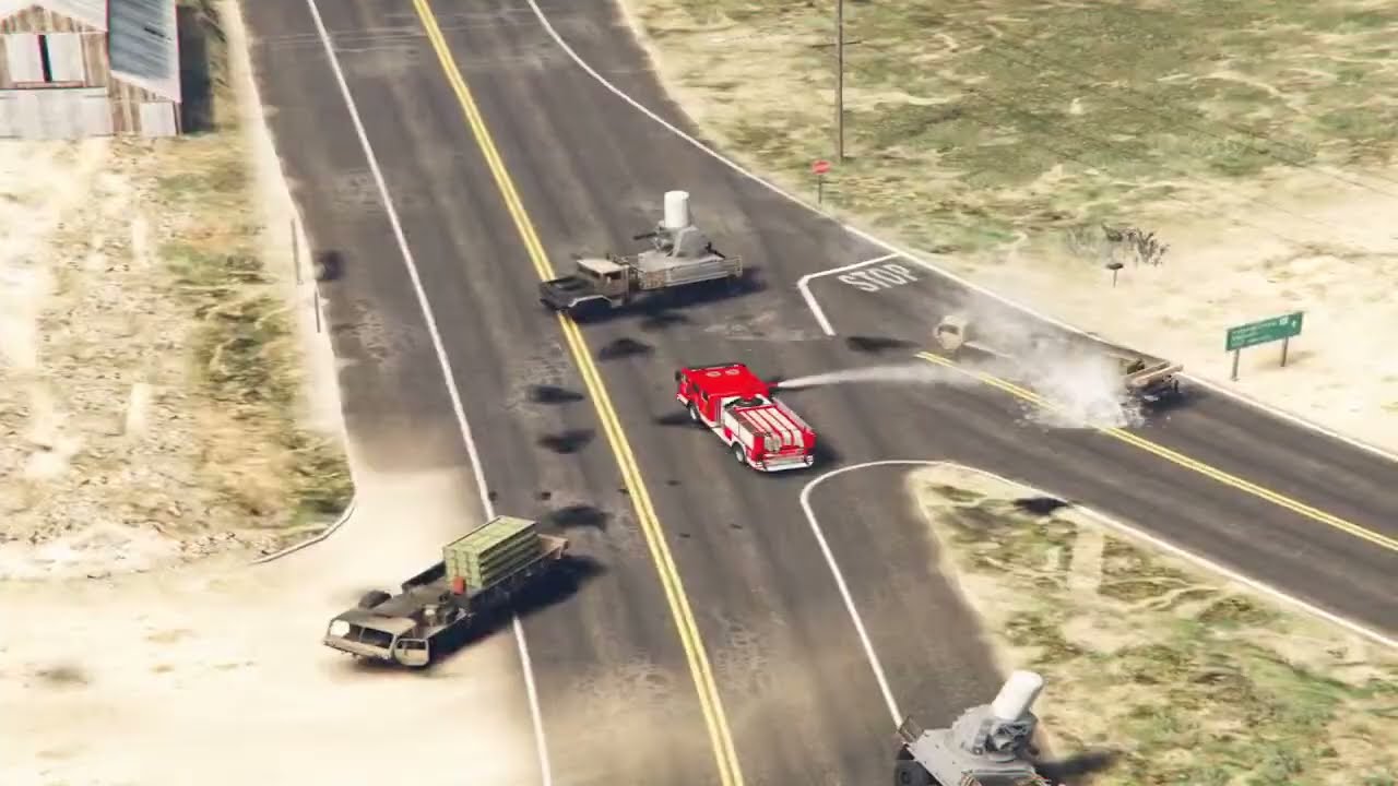 USA Fighter Jets & Irani Helicopters Attack on Israeli Military Convoy & Airport of Tel-Aviv - GTA 5