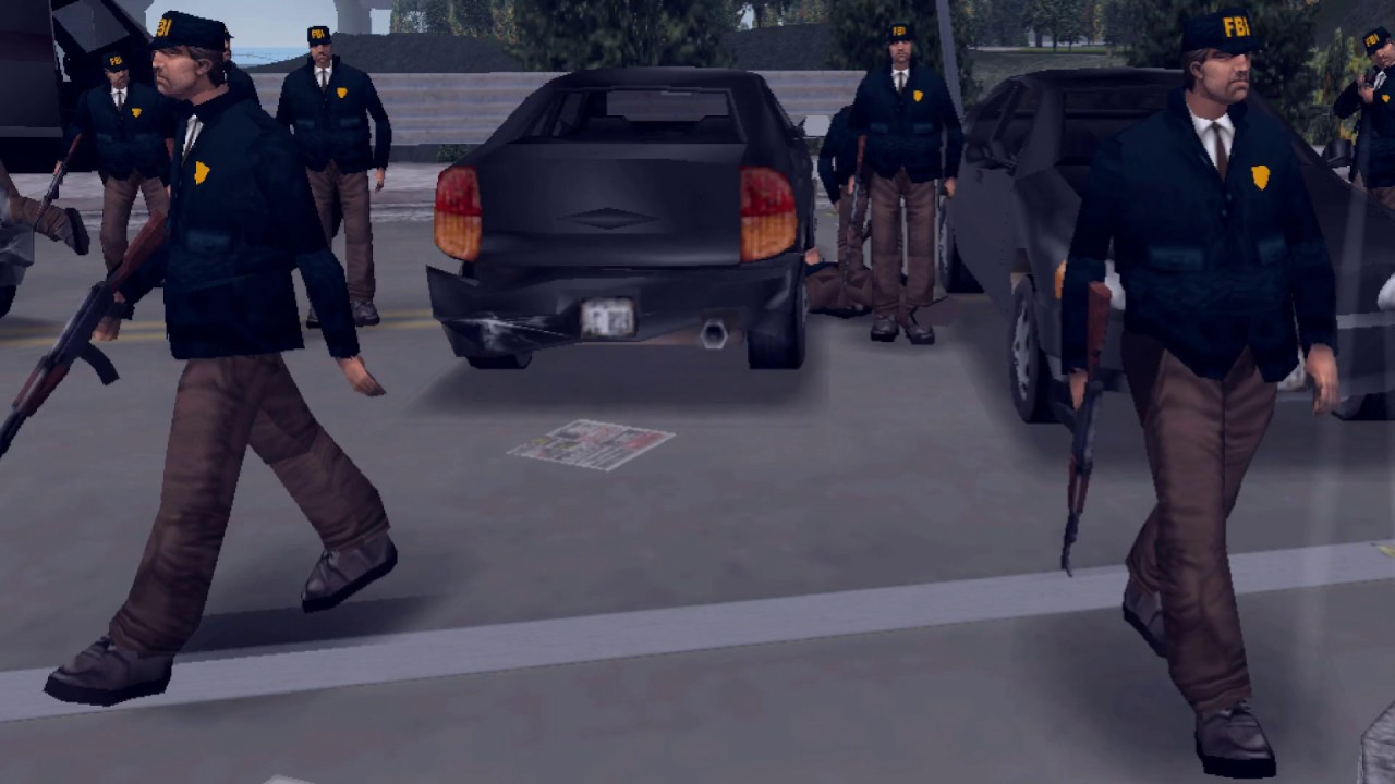 Цитаты пешеходов из GTA 3: полиция, спецназ, вертолет, ФБР и военные.