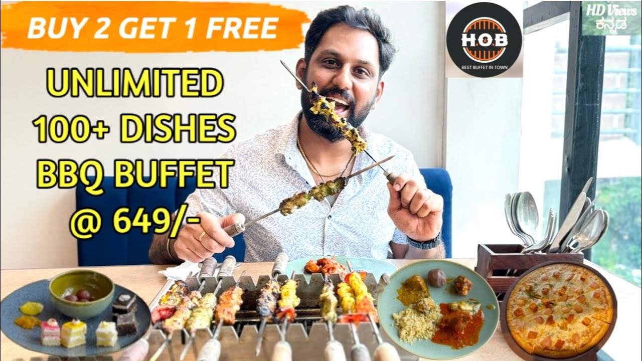House Of Barbeque Review | Unlimited Buffet Starts at Rs.649 in Bengaluru | 4K HD Views Kannada