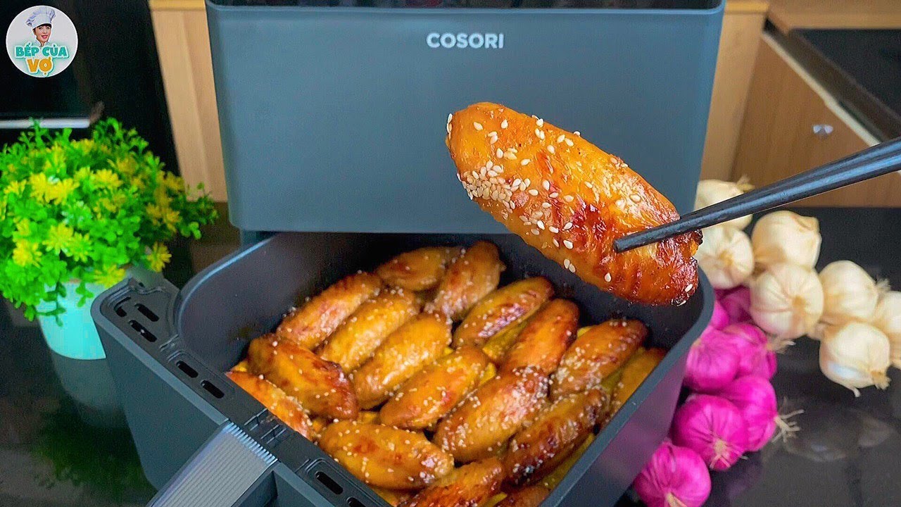CÁNH GÀ NƯỚNG NGŨ VỊ với nồi chiên không dầu vàng đều mọng nước | Bếp Của Vợ