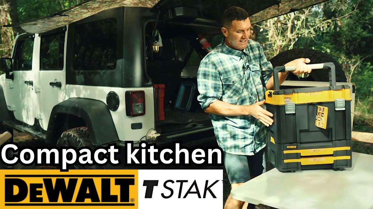 Compact Camp kitchen Chuck Box.. Dewalt T-Stak Review