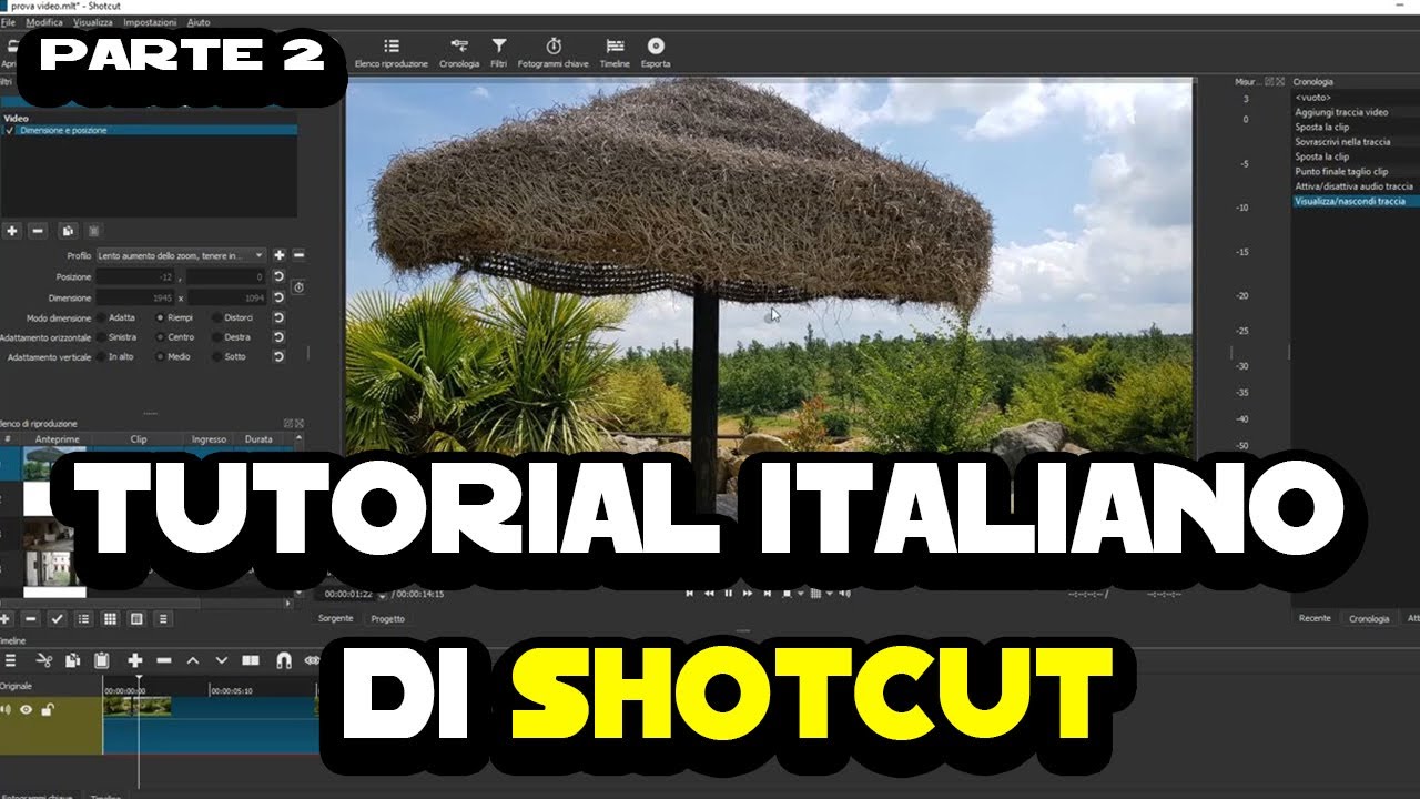 Tutorial italiano di Shotcut - Parte 2 - Gli effetti