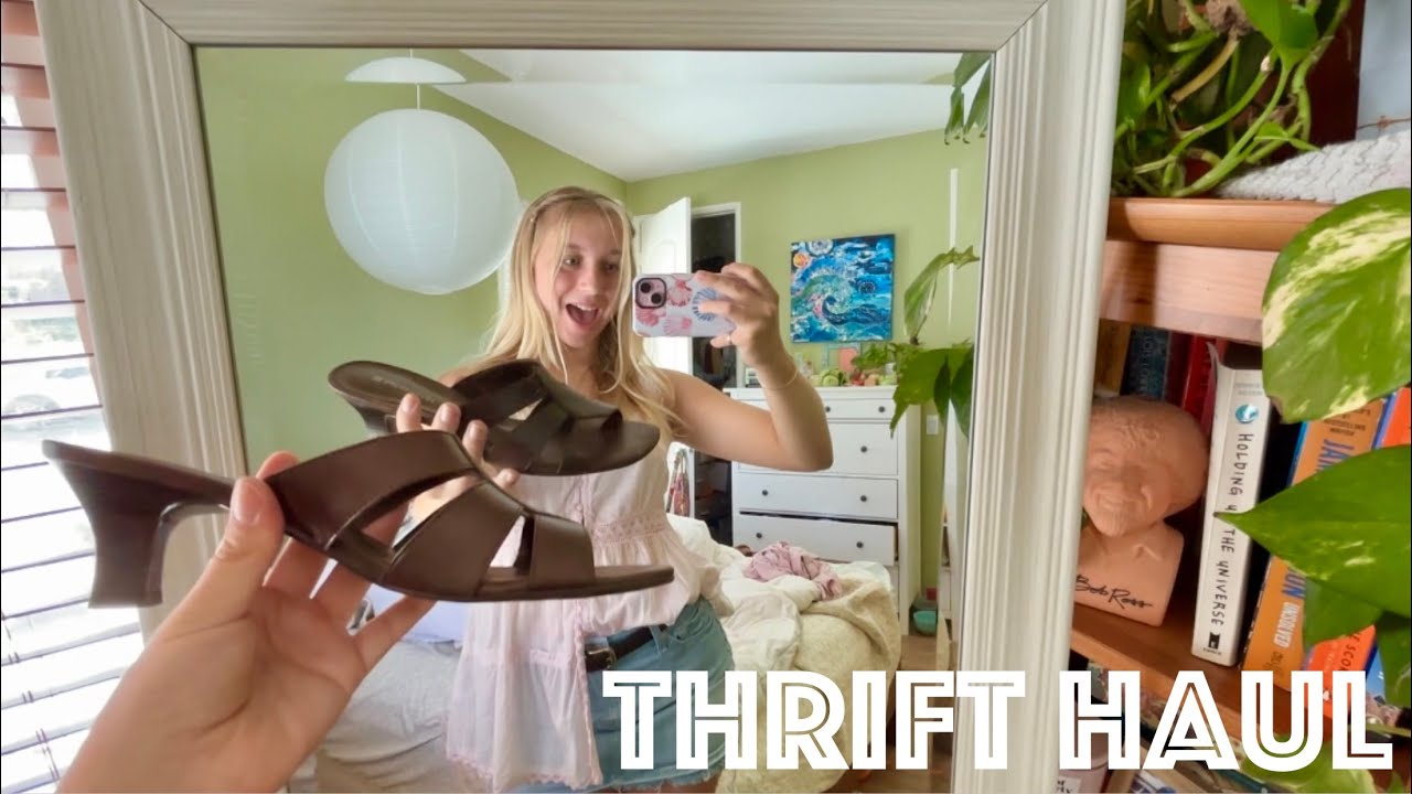ASMR: Thrift Haul + Try On (Fabric Scratching, etc.) 🤩🫶