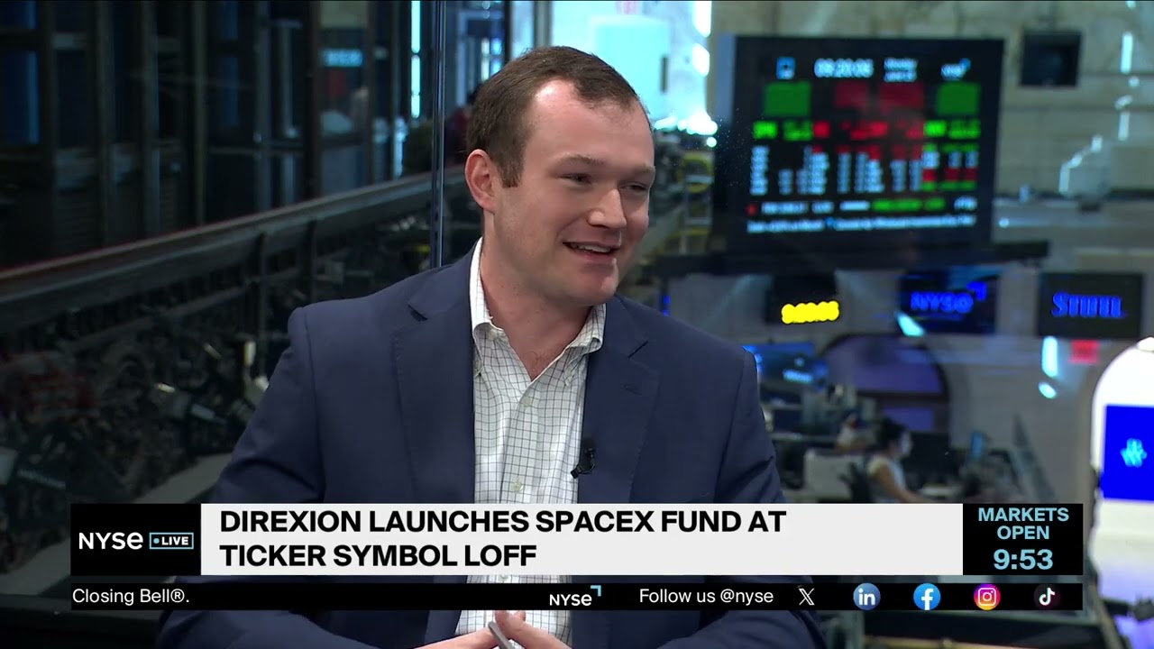 Старший вице-президент Direxion Райан Ли о дебюте ETF на акции SpaceX на NYSE для краткосрочной т...