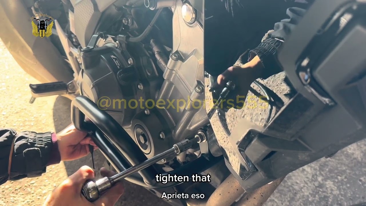 Fitting lower crash bars on my Honda CB500X 2023