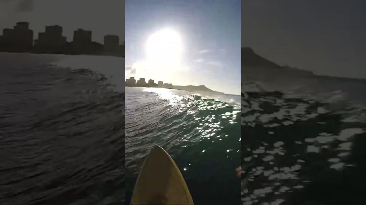 Sunrise Surf on the 9&rsquo;0&rdquo; Dick Brewer 🌊🤙🏾#shorts #surf #hawaii