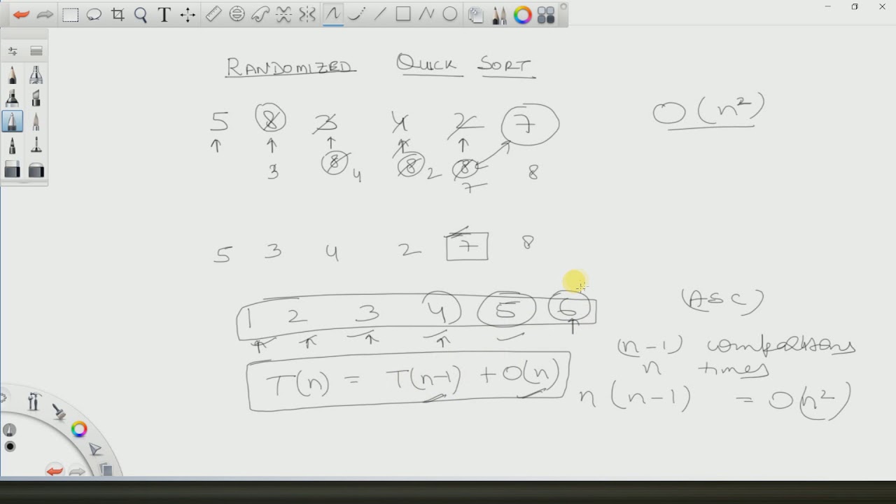 Randomized Qsort (Full & Easy Explanation)
