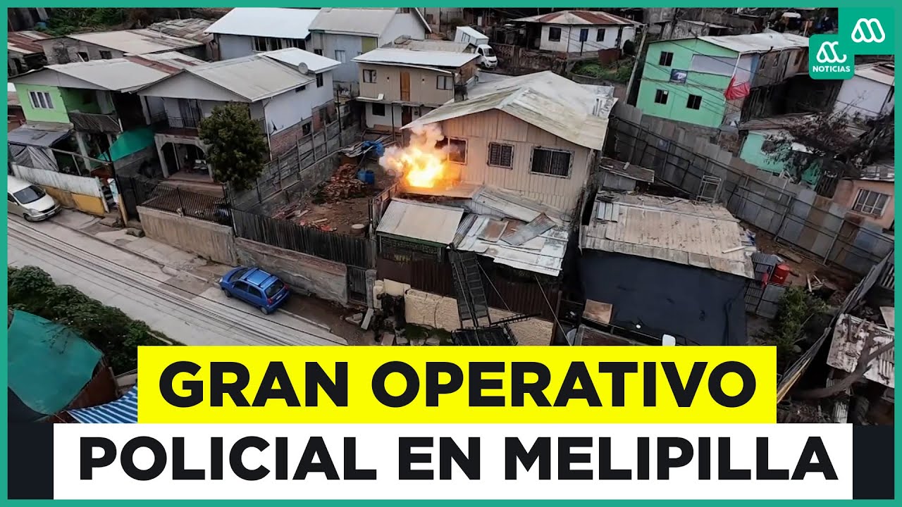 Gran operativo policial en Melipilla: Hubo 7 detenidos y 18 viviendas allanadas