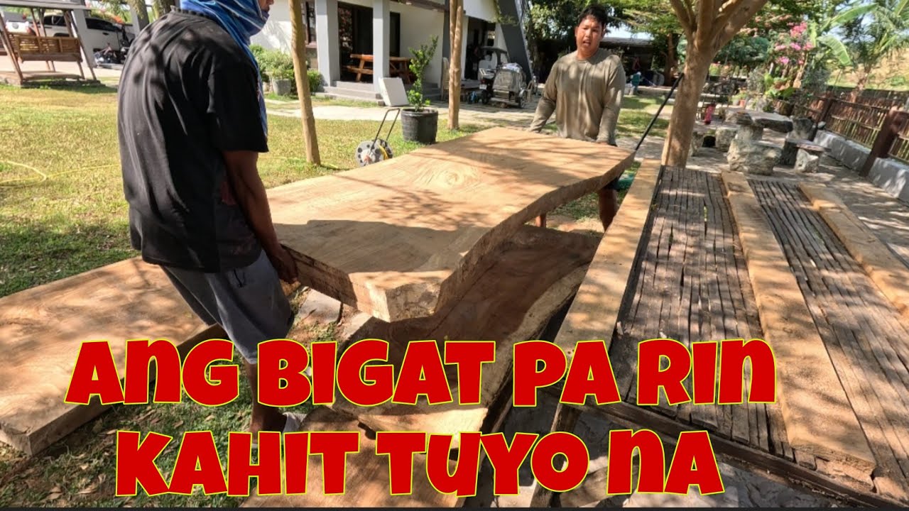 Ano kaya ang magiging pa ng mga mesa? | Ang bigat pa rin lahit tuyo h tuyo na ang kahoy
