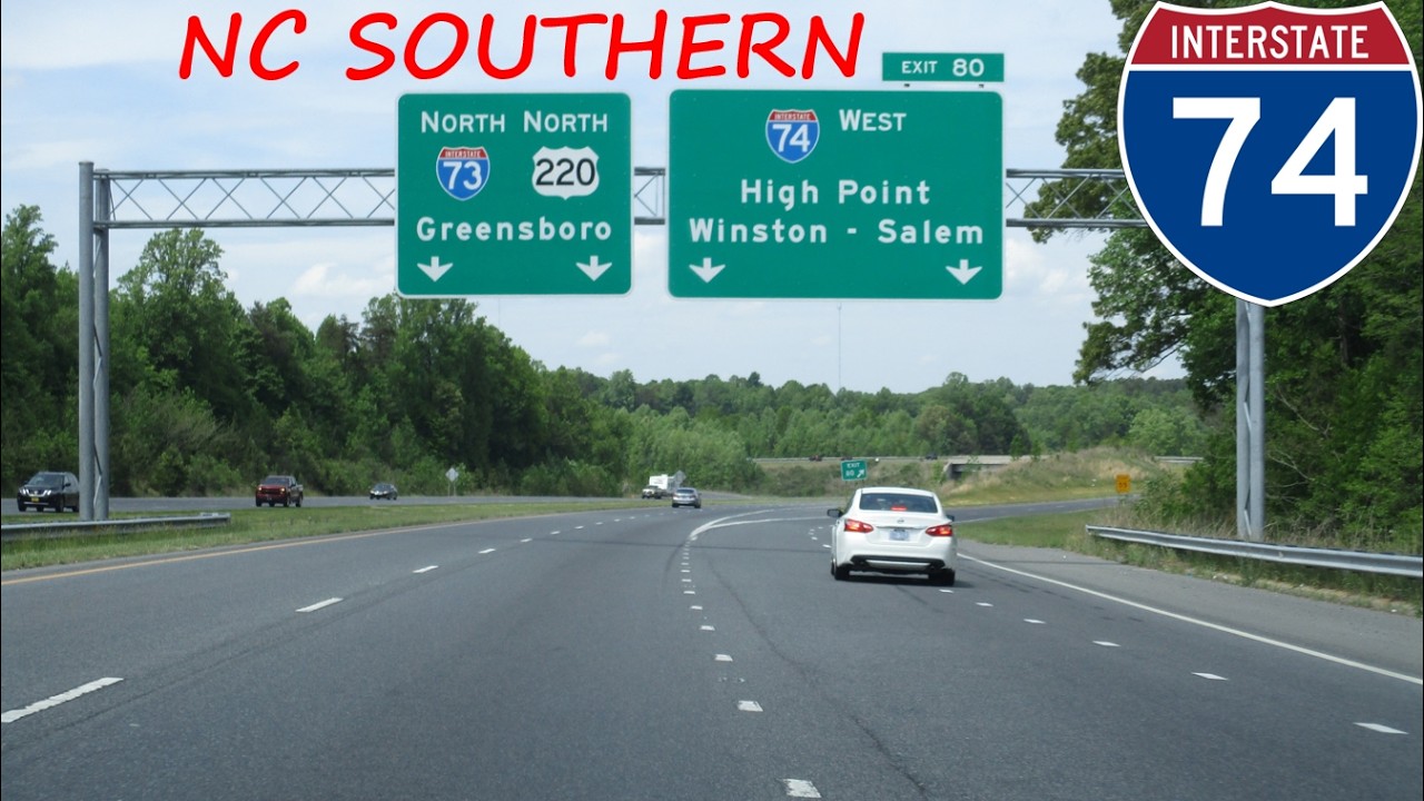 Interstate 74 - North Carolina westbound (Southern Segment) [FULL LENGTH VIDEO]
