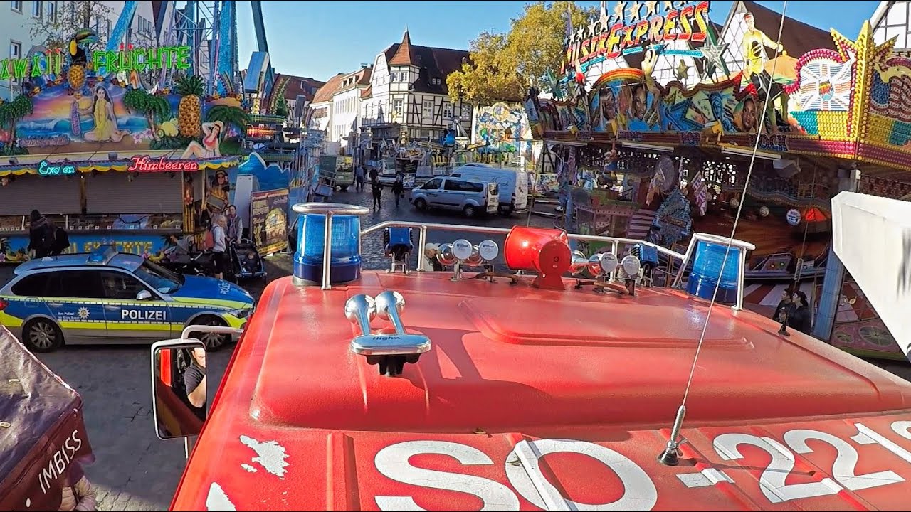 Allerheiligenkirmes Soest - Testfahrt der Feuerwehr Soest