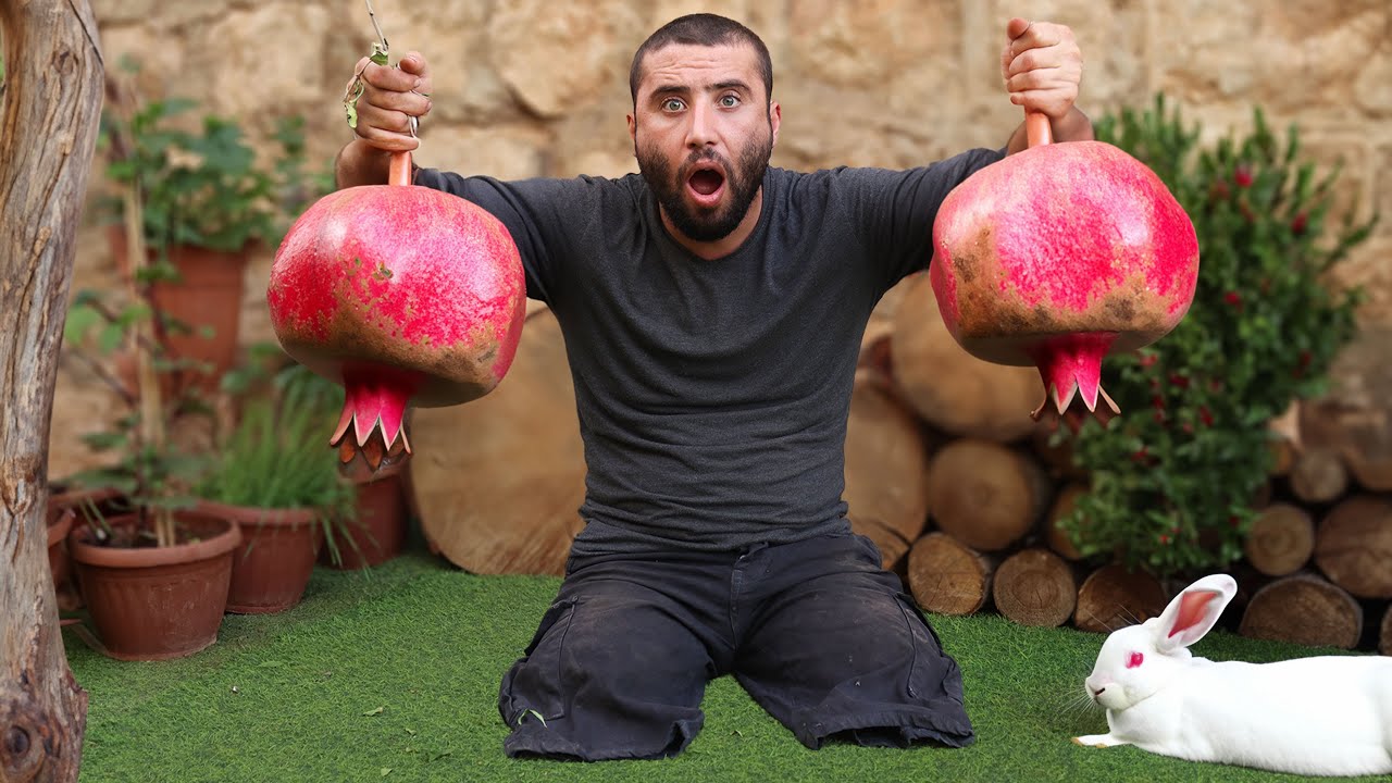 موسم قطاف الرمان في بلد الخيرات لكن هنالك خبر سيئ جدا عن ابي ؟؟؟ #الريف_السوري #روتيني