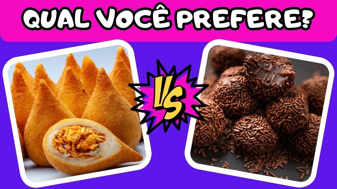 QUAL VOCÊ PREFERE? VERSÃO DOCES OU SALGADOS 🧁🍨 ❌ 🍕🍔