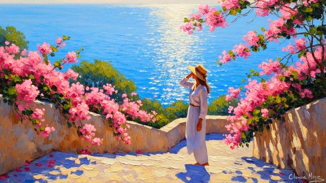 Claude Monet Living Canvas | Riviera Light & Azure Dreams in 4K – A Moving Masterpiece