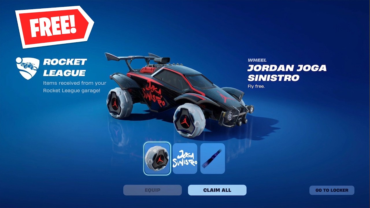 Как разблокировать диски Jordan Joga Sinistro, буст и наклейку | Fortnite x Nike x Rocket League