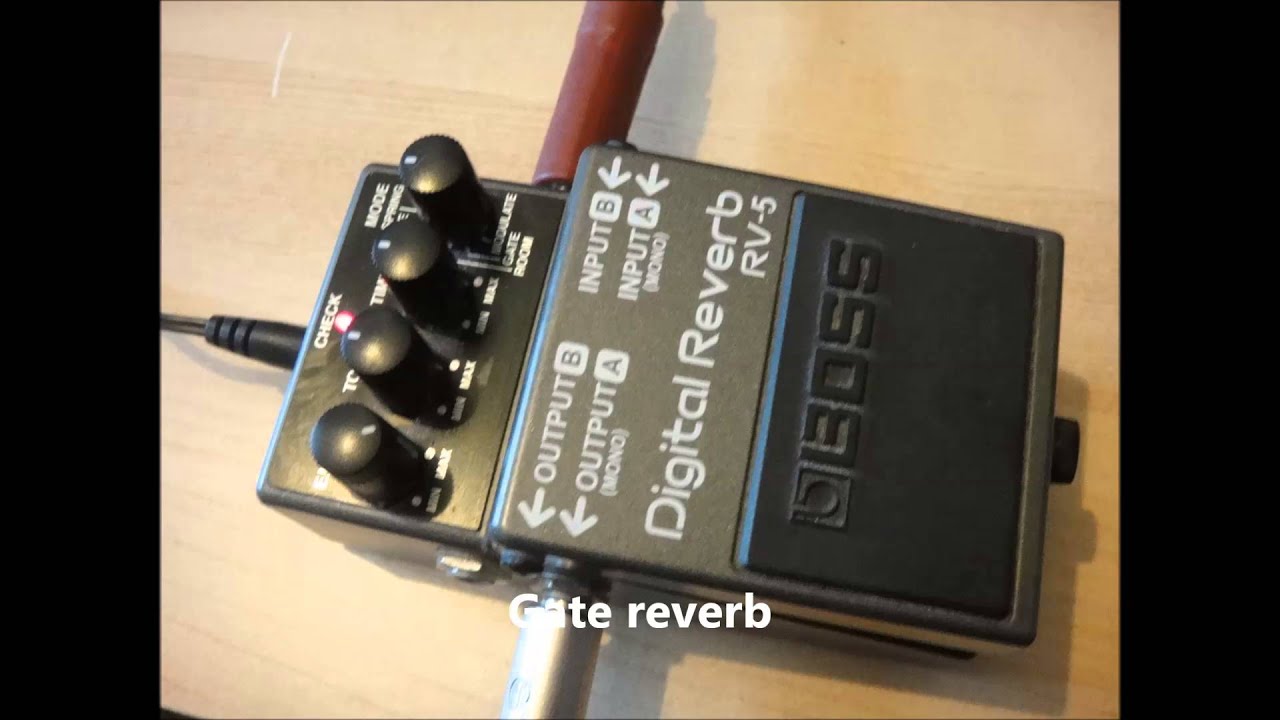 Boss RV-5 100% wet reverb demo