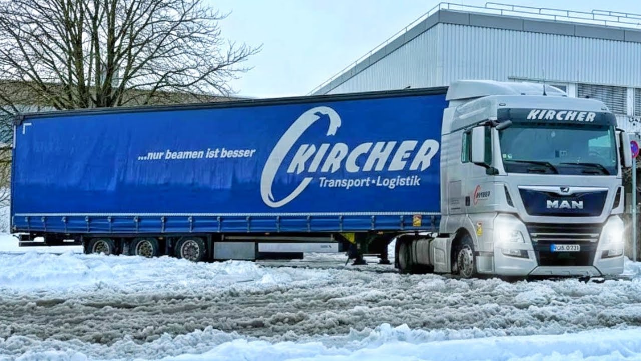 SCHNEECHAOS und überglücklicher Staplerfahrer! LKW Vlog