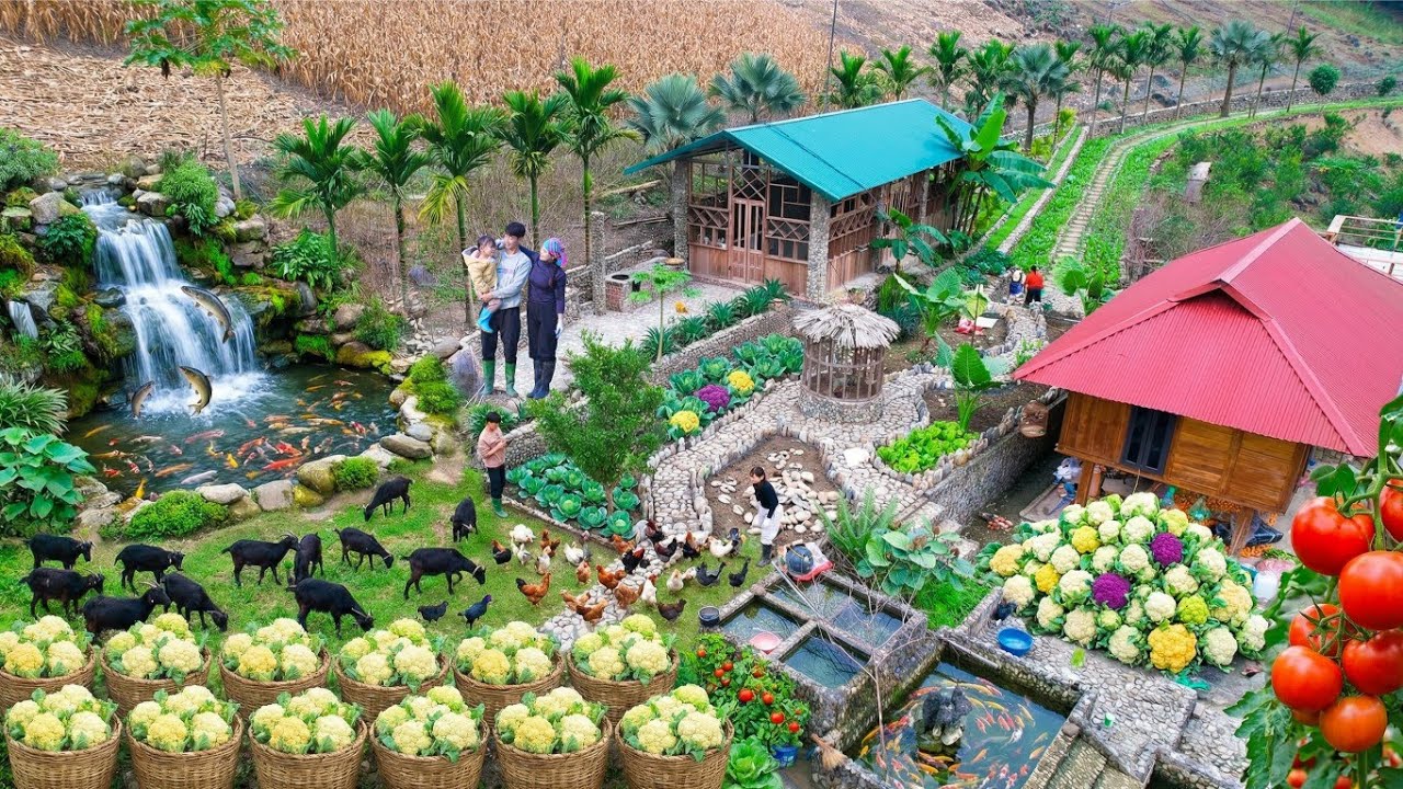 Вы не поверите, что этот сад был построен из мусора 😱Огромный урожай и ажиотаж на рынке.