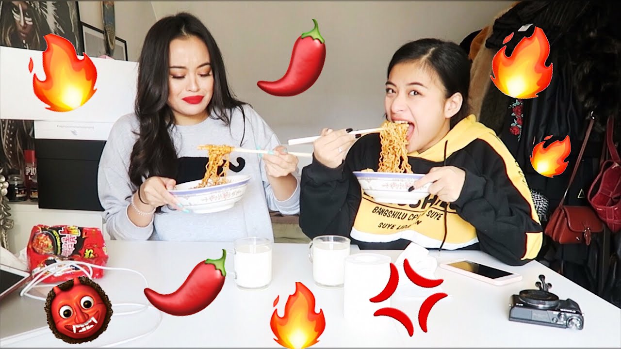 🔥 SPICY NOODLE CHALLENGE 🔥🌶 LOYNAPHE DEVIENT POSSÉDÉE 😱