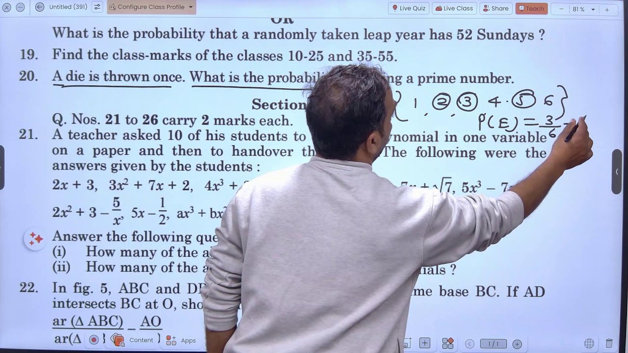 CBSE class 10th sample paper maths standard code 30/2/1