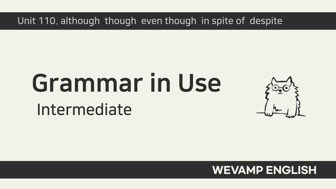 [WEVAMP GIU] Grammar In Use 그래머인유즈 클립 95 - Unit 110. although, though, in spite of, despite