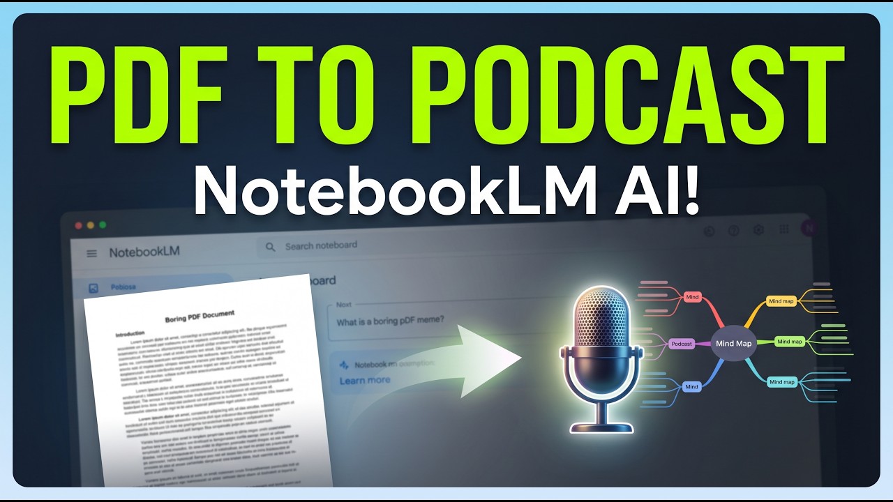 NotebookLM Tutorial 2026: Turn PDFs into Podcasts & Mind Maps 🧠