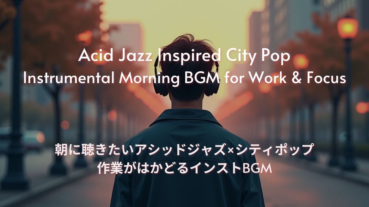 Acid Jazz Inspired City Pop | Instrumental Morning BGM for Work & Focus 朝に聴きたいアシッドジャズ×シティポップ｜インストBGM