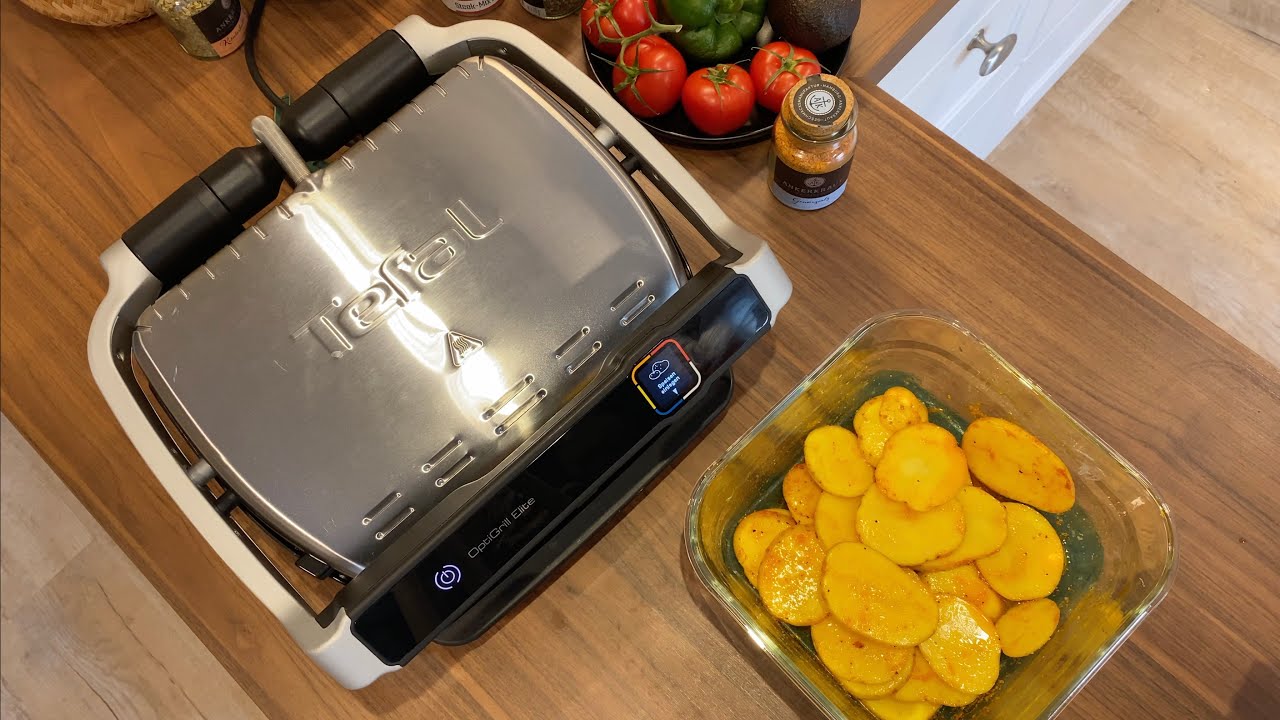 Kartoffelscheiben aus NicerDicer im Tefal OptiGrill