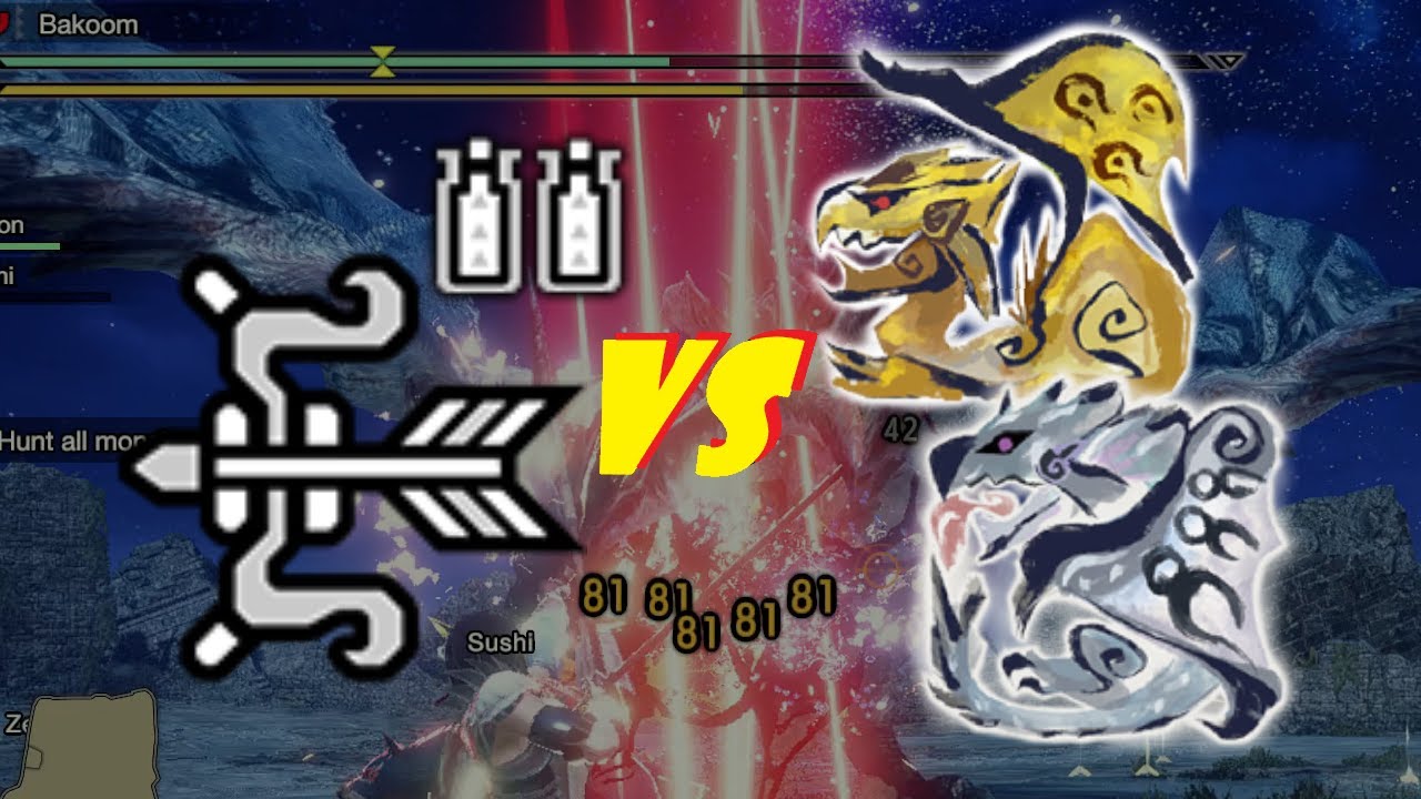 Sunbreak - Close-range Coating Spread Bow vs Gold Rathian Silver Rathalos [Event Quest]