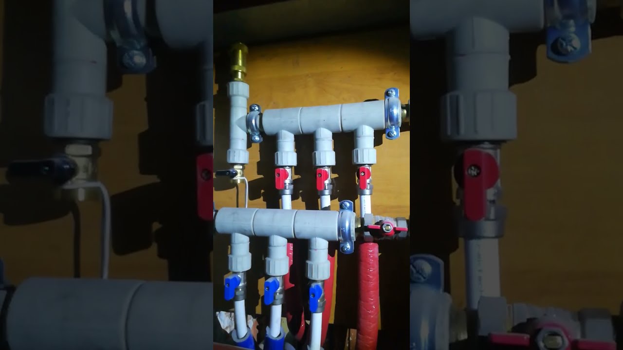 rozdzielacz grzejnikowy zrobiony z trójników pp