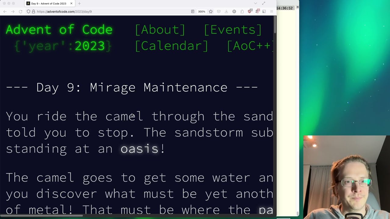 AoC 2023, Day 9: Mirage Maintenance (Haskell)