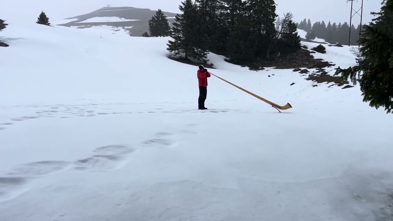 Dans la tempête du Semnoz! Cor des Alpes Alexandre Jous 