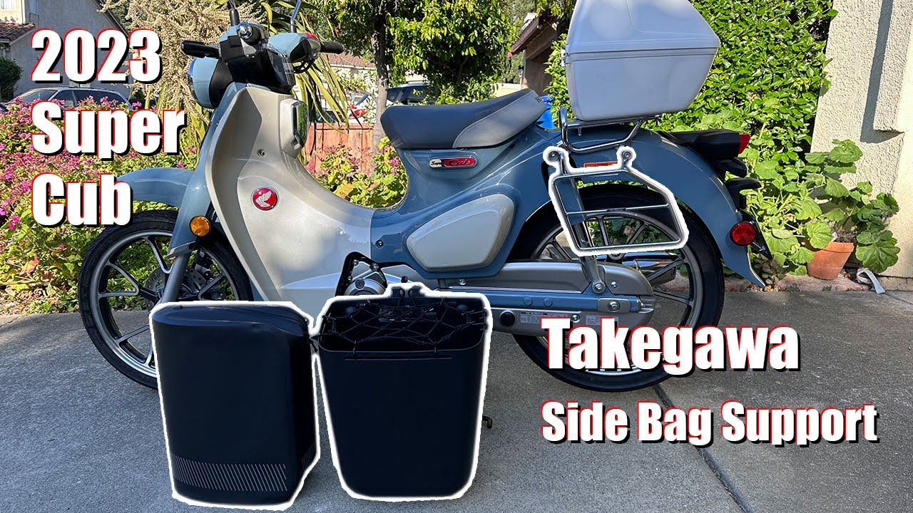 2023 Super Cub 125 Takegawa Side Bag Support - with Specialized storage bags