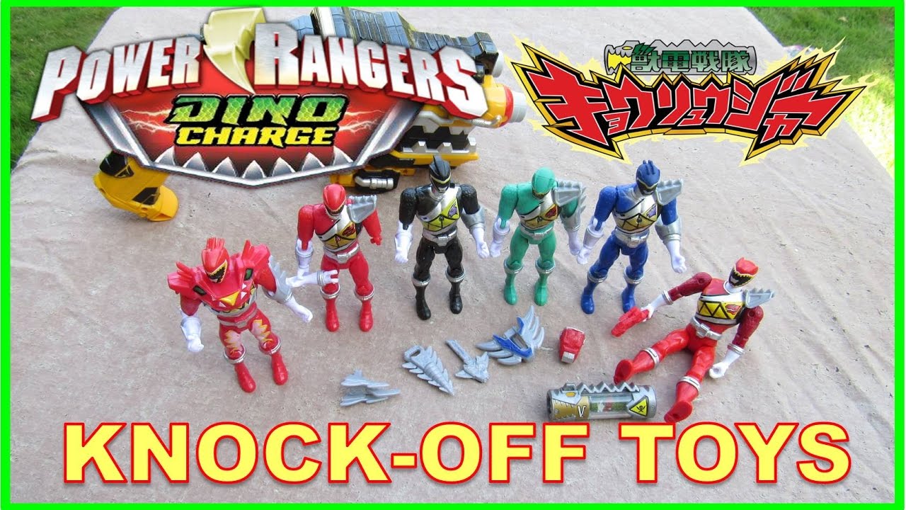POWER RANGERS DINO CHARGE / SUPER SENTAI Zyuden Sentai Kyoryuger | Bootleg toys (Raw video)
