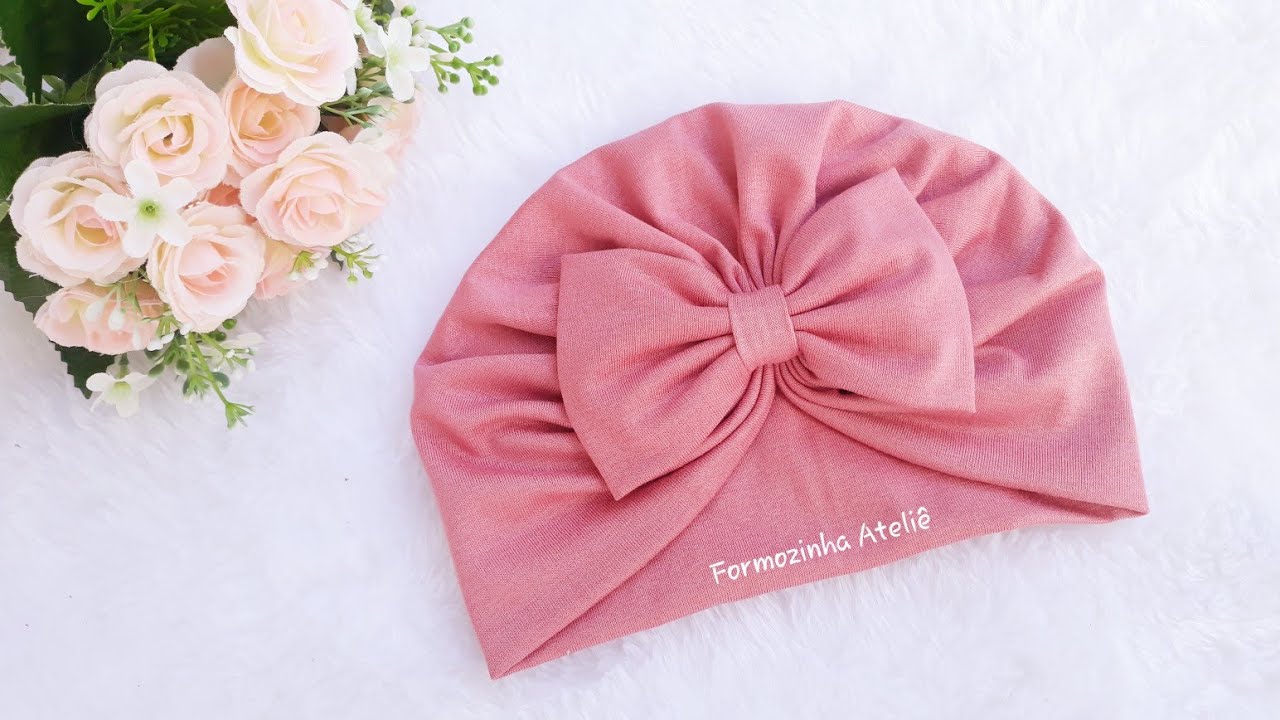 touca turbante zoe com laço- Poly Formozo
