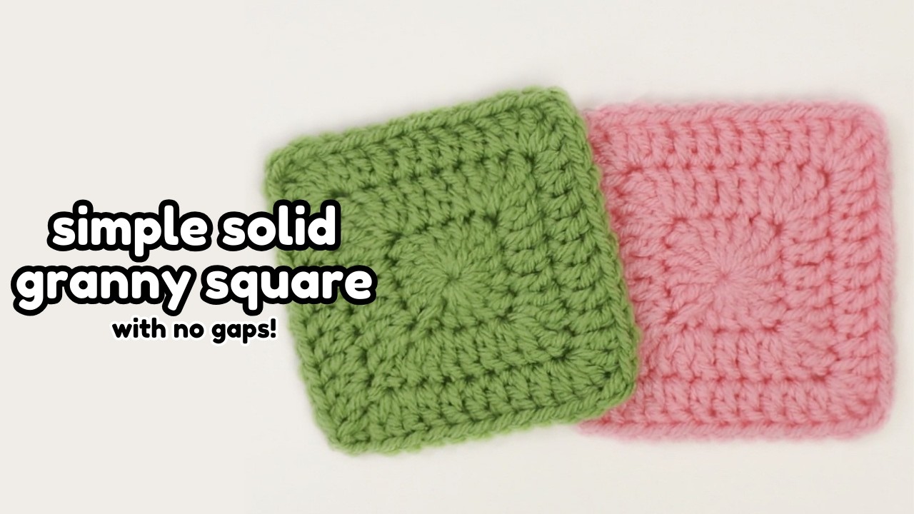 How to Crochet a Solid Granny Square (with NO GAPS) | Beginner Tutorial | Ashten Stitches