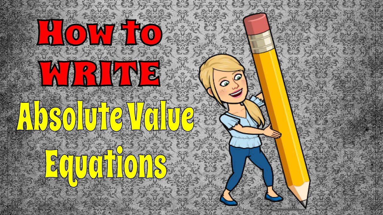 How to WRITE an Absolute Value Equation Using a Number Line  🖤