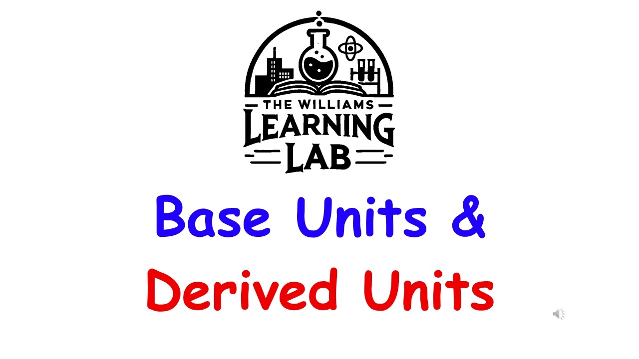 Base Units vs Derived Units in Chemistry | Williams Learning Lab